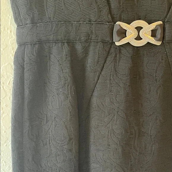 ANTONIO MELANI Black Midi Dress with Belt Detail - Picture 6 of 6